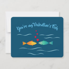 Tarjeta Pequeña Peces de mar cutáneos enamorados