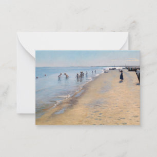 Tarjeta Pequeña Peder Severin Kroyer - Día de verano en la playa d