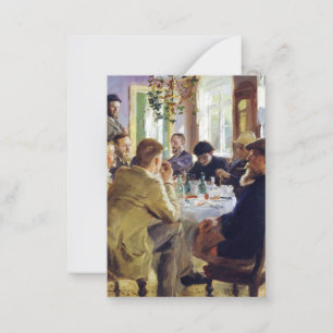 Tarjeta Pequeña Peder Severin Kroyer - Hora del almuerzo