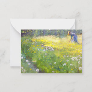 Tarjeta Pequeña Peder Severin Kroyer - Marie Kroyer en el jardín