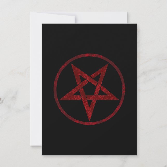 Tarjeta Pequeña Pentagram del diablo Rojo (Anverso)
