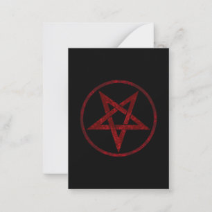 Tarjeta Pequeña Pentagram del diablo Rojo