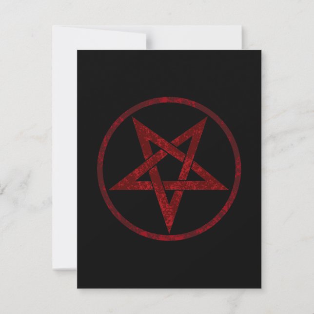 Tarjeta Pequeña Pentagram del diablo Rojo (Anverso)
