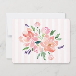 Tarjeta Pequeña Peony Pintado Rosa Rastreado