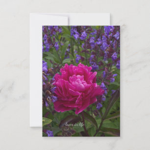 Tarjeta Pequeña Peony y Sage