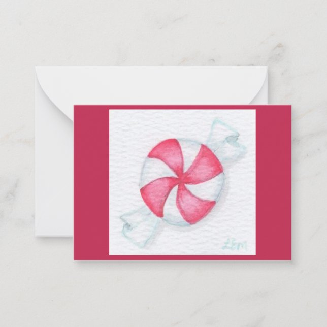 Tarjeta Pequeña Peppermint Candy (Anverso)