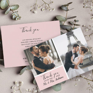 Tarjeta Pequeña Pequeño Boda elegante de Collage de fotos Rubor 2