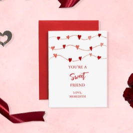 Tarjeta Pequeña Pequeño Eres un Amigo Dulce Día de San Valentín