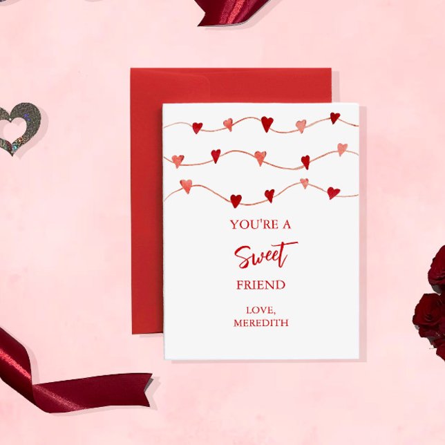 Tarjeta Pequeña Pequeño Eres un Amigo Dulce Día de San Valentín (Subido por el creador)