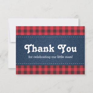 Tarjeta Pequeña Pequeño Hombre Gracias Tarjeta, Lumberjack