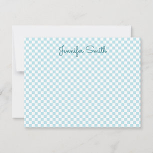 Tarjeta Pequeña Pequeño huevo de petirrojo pálido azul Check