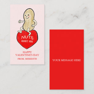 Tarjeta Pequeña Pequeño Retro Mediados de Siglo Nuts Sobre Ti San