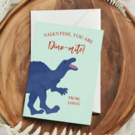 Tarjeta Pequeña Pequeño San Valentín, eres un dinosaurio Dino-mite