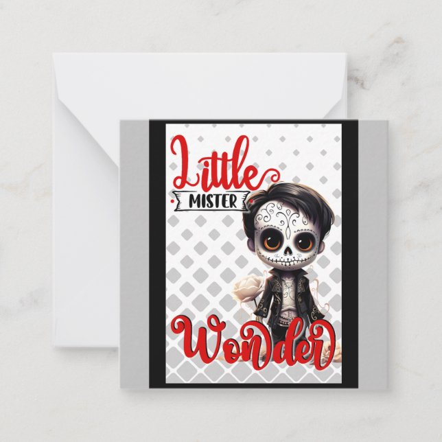 Tarjeta Pequeña Pequeño Señor _ Azúcar Skull (Anverso)