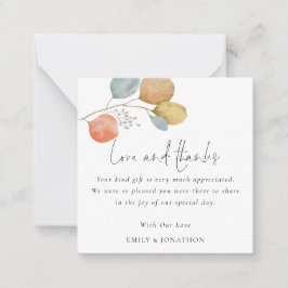 Tarjeta Pequeña PEQUEÑO TAMAÑO MINI deja Boda de foto amor gracias