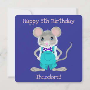 Tarjeta Pequeña Pequeño y elegante personalizado de ratón Aniversa