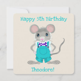 Tarjeta Pequeña Pequeño y elegante personalizado de ratón Aniversa