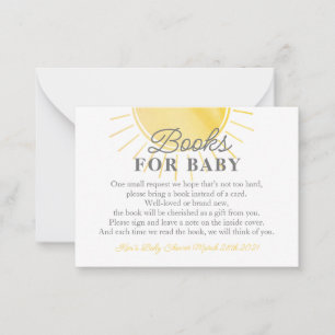Tarjeta Pequeña Pequeños Libros de Baby Shower para bebés