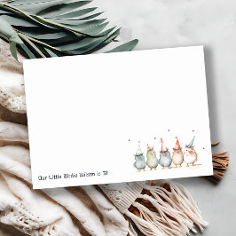 Tarjeta Pequeña Pequeños pájaros Fiestas, cualquier niño mayor de 