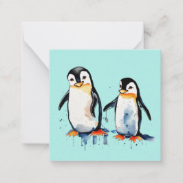 Tarjeta Pequeña Pequeños pingüinos