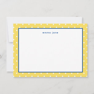 Tarjeta Pequeña Pequeños puntos azules y amarillos personalizados