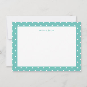 Tarjeta Pequeña Pequeños puntos recuerdan el verde personalizado
