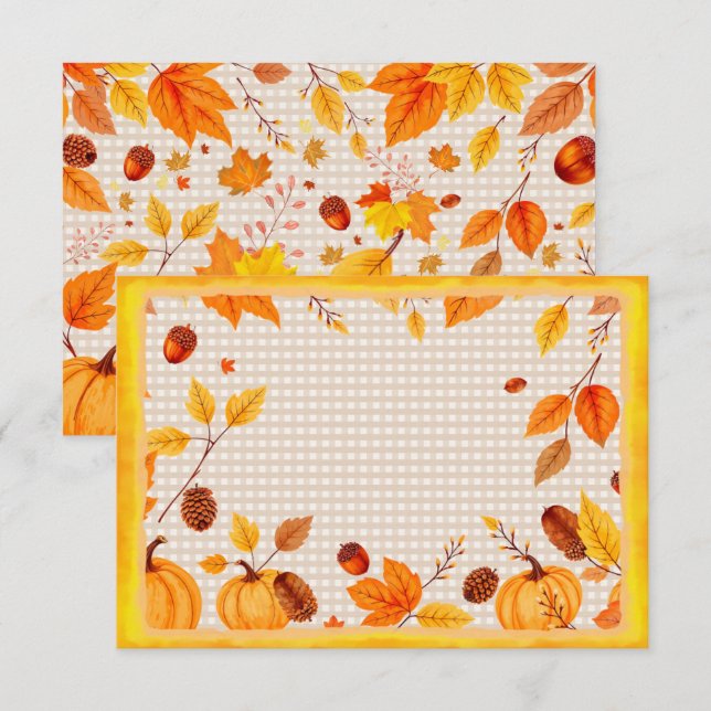 Tarjeta Pequeña Perfect Autumn Note Card (Anverso / Reverso)