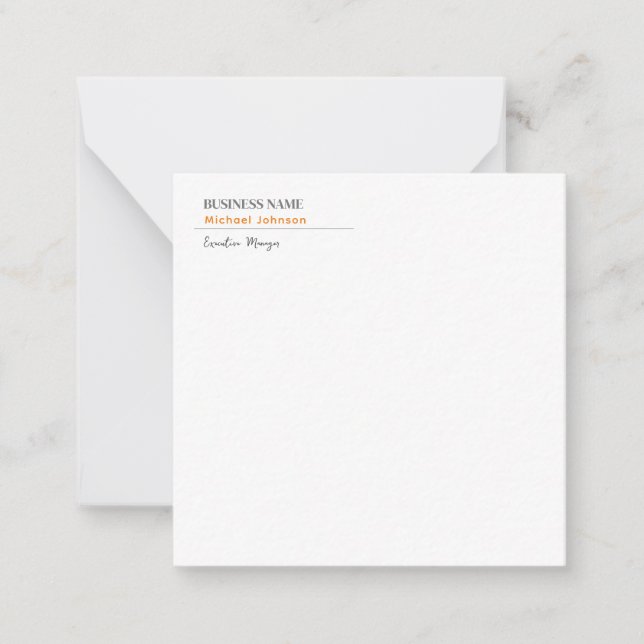Tarjeta Pequeña Perfil minimalista profesional moderno (Anverso)