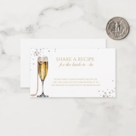 Tarjeta Pequeña Perlas y ducha de novia Prosecco, Brunch de novias