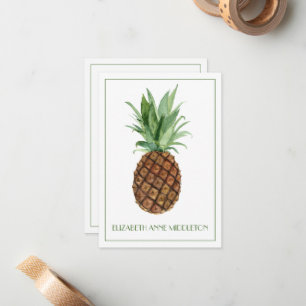 Tarjeta Pequeña Perrito Tropical Pineapple Personalizado
