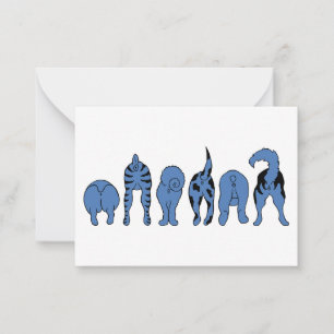 Tarjeta Pequeña Perro Azul