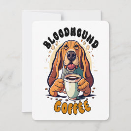 Tarjeta Pequeña Perro budista gracioso bebiendo café