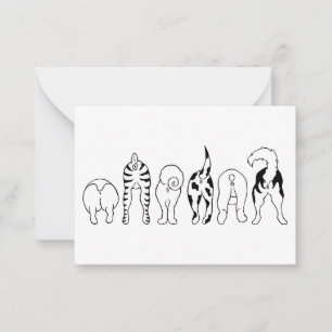Tarjeta Pequeña Perro Butts