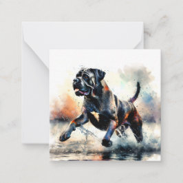 Tarjeta Pequeña Perro Cane Corso acuarela