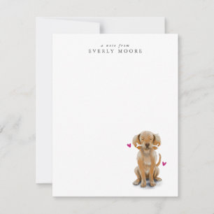 Tarjeta Pequeña Perro con huesos