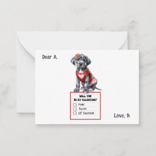 Tarjeta Pequeña Perro dálmata personalizable del día de San Valent