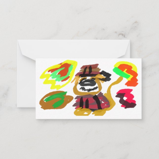 Tarjeta Pequeña Perro de aguas de otoño  (Anverso)