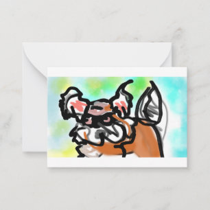 Tarjeta Pequeña Perro de mapache lindo