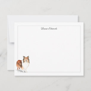 Tarjeta Pequeña Perro de Pastor de las Islas Shetland Gris Persona