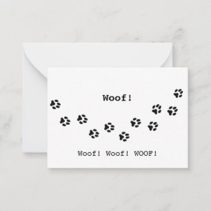 Tarjeta Pequeña Perro Paw imprime la forma personalizada del propi