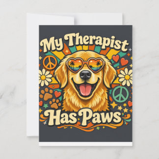 Tarjeta Pequeña Perro Retriever Dorado Divertido