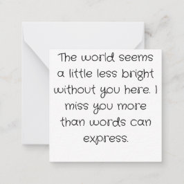 Tarjeta Pequeña Perro, te extraño