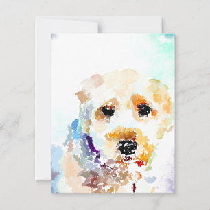 Tarjeta Pequeña Perro Terrier de Rueda Cubierta Suave