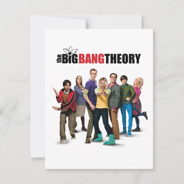 Tarjeta Pequeña Personajes de la Teoría del Big Bang (Anverso)