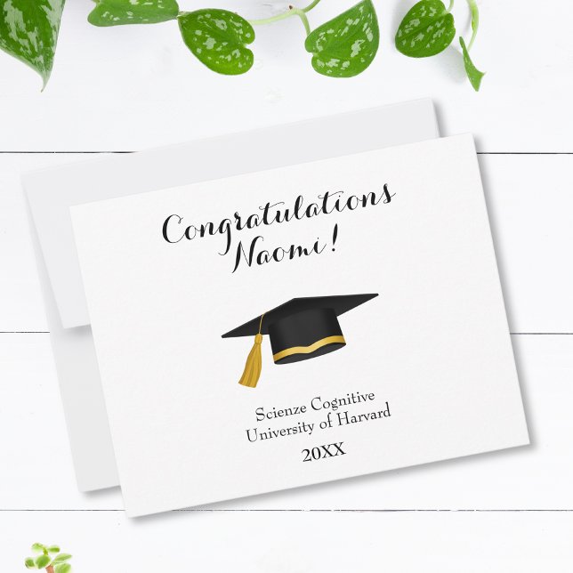 Tarjeta Pequeña Personalised graduation card, card with mortar cap (Subido por el creador)
