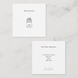 Tarjeta Pequeña Personalised New House Announcement Card.