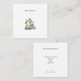 Tarjeta Pequeña Personalised New House Announcement Card.