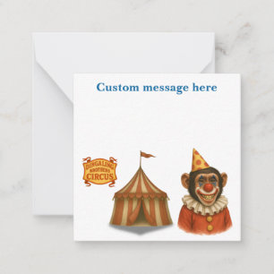 Tarjeta Pequeña Personaliza: Chester el payaso chimpancé