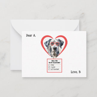 Tarjeta Pequeña Personalizable Dalmatian Dog Valentine
