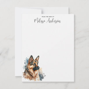 Tarjeta Pequeña Personalización de la acuarela moderna del perro p